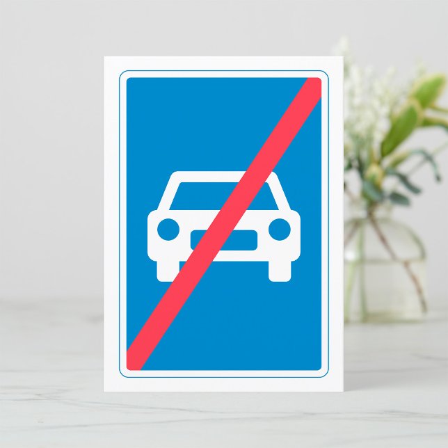 No Cars Sign Invitation (Creator Uploaded)