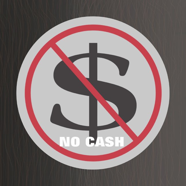 No Cash symbol event or business Classic Round Sticker (Creator Uploaded)