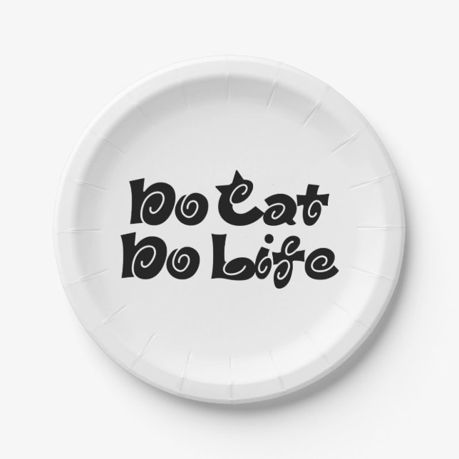 No Cat No Life Paper Plate (Front)