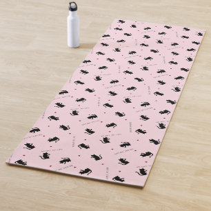 NO CAT, NO LIFE pink yoga mat