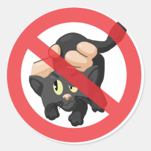 No Cats Classic Round Sticker