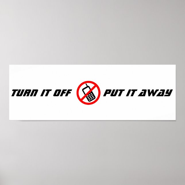 No cell phone poster (Front)