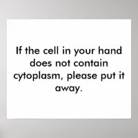 No Cell Phone Use Sign for Biology Class