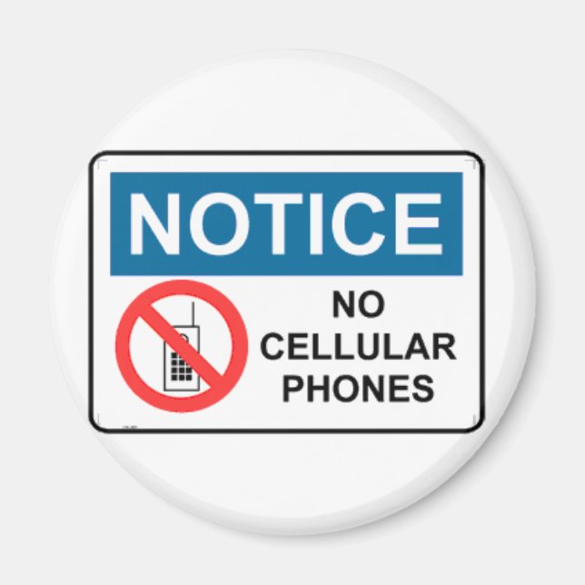 NO CELL PHONES MAGNET (Front)