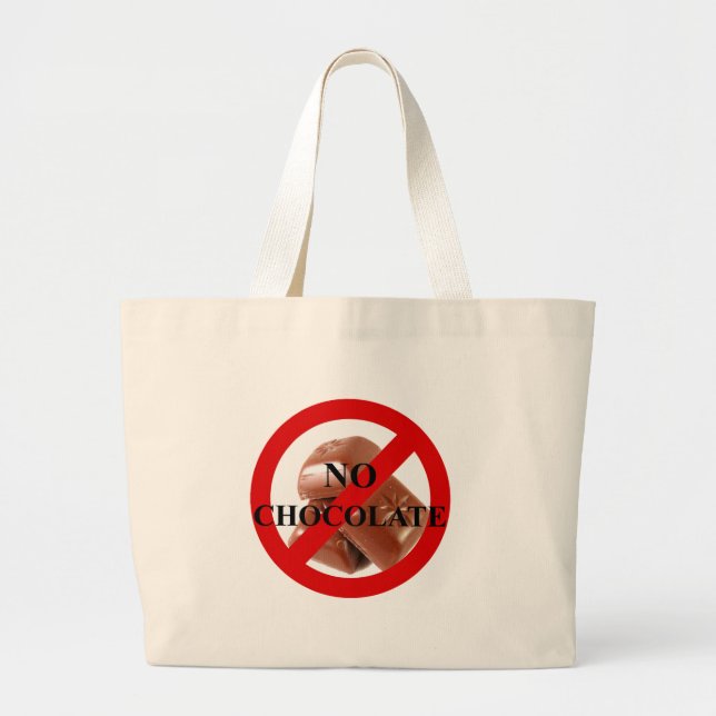 No chocolate large tote bag (Front)