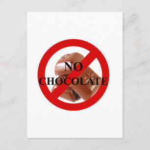 No chocolate postcard