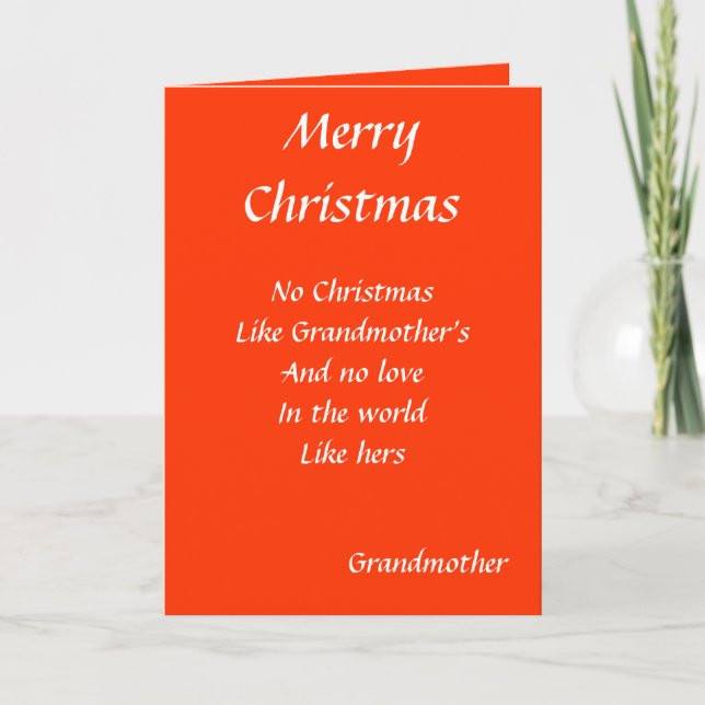 No christmas like grandma's greeting cards (Front)