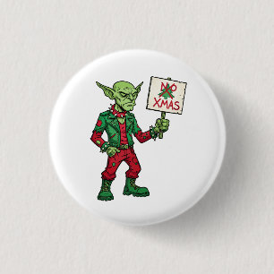 No Christmas – Rebel Alien Style 3 Cm Round Badge