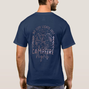 No City Lights Family Camping T-Shirt