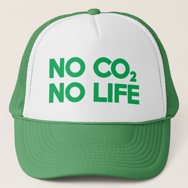 NO CO2 NO LIFE TRUCKER HAT (Front)