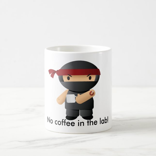No coffee in the lab, Giga ninja! Mug (Center)