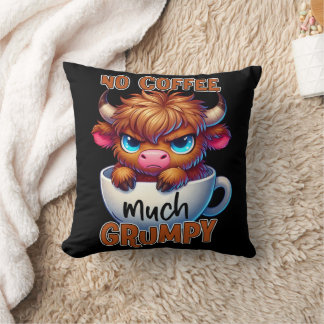 No Coffee Much Grumpy Cushion