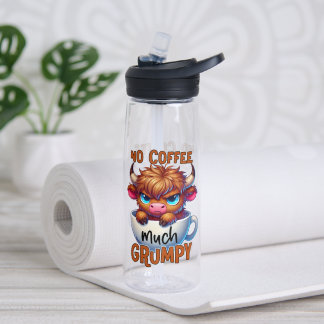 No Coffee Much Grumpy Water Bottle