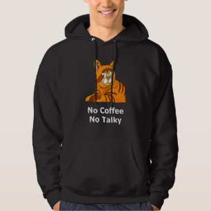 No Coffee No Talky Napping Sleepy Tired Groggy Cat Hoodie
