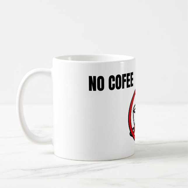 No Coffee No Trading Minimal Humor Design Mug (Left)