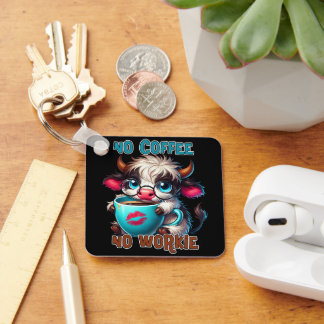 No Coffee No Workie Key Ring