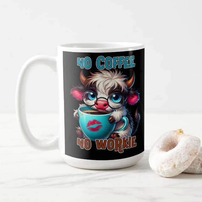 No Coffee No Workie  Mug (With Donut)