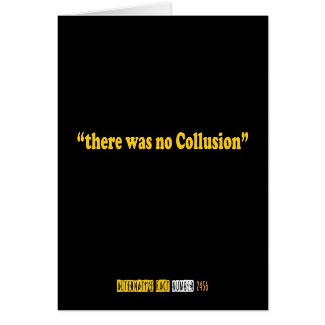 No collusion? (Front)