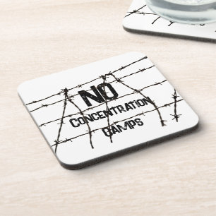 No Concentration Camps Beverage Coaster