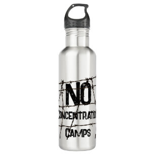 No Concentration Camps Water Bottle