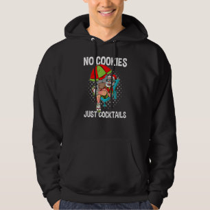 No Cookies Just Cocktails  Santa For Sommer Christ Hoodie