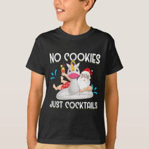 No Cookies Tails Santa Summer Christmas In July Xm T-Shirt