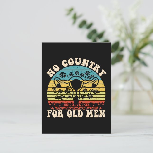 No Country For Old Man Uterus Postcard (Standing Front)