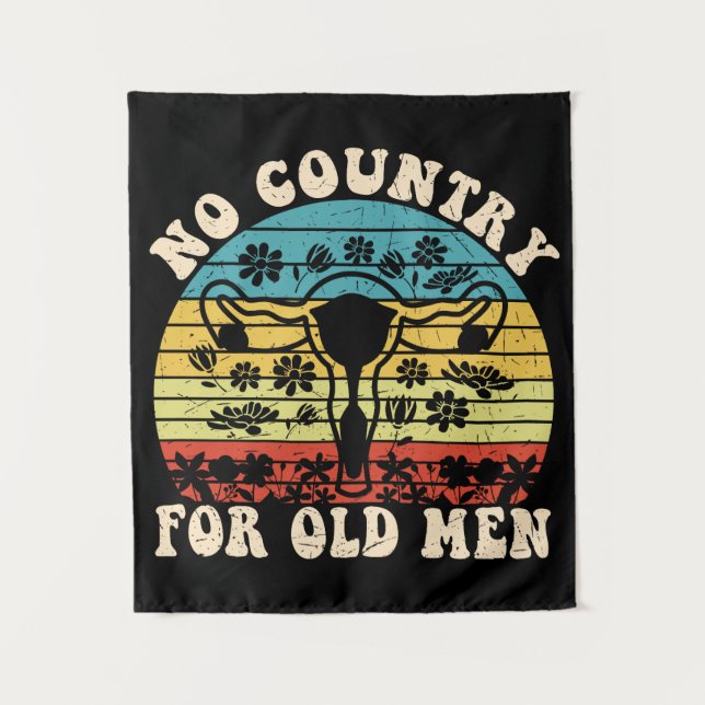 No Country For Old Man Uterus Tapestry (Front)