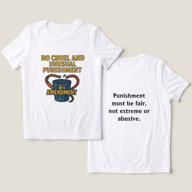 No Cruel and Unusual Punishment — 8th Amendment Tri-Blend Shirt (Design Front & Back)