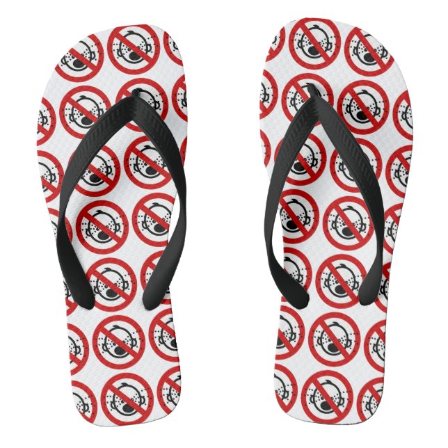 NO Cry Babies ⚠ Thai Airport Sign ⚠ Jandals (Footbed)