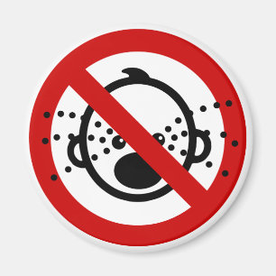 NO Cry Babies ⚠ Thai Airport Sign ⚠ Magnet