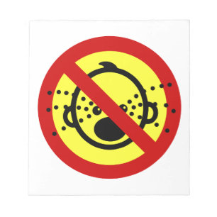 NO Cry Babies ⚠ Thai Airport Sign ⚠ Notepad
