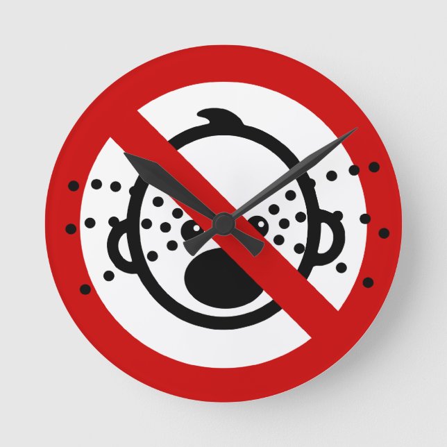 NO Cry Babies ⚠ Thai Airport Sign ⚠ Round Clock (Front)