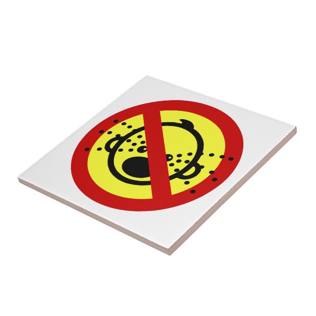 NO Cry Babies ⚠ Thai Airport Sign ⚠ Tile (Side)