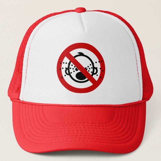 NO Cry Thai Airport Sign ⚠ Trucker Hat (Front)