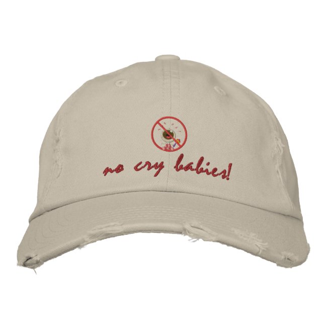 no_crybabies, no cry babies! embroidered hat (Front)