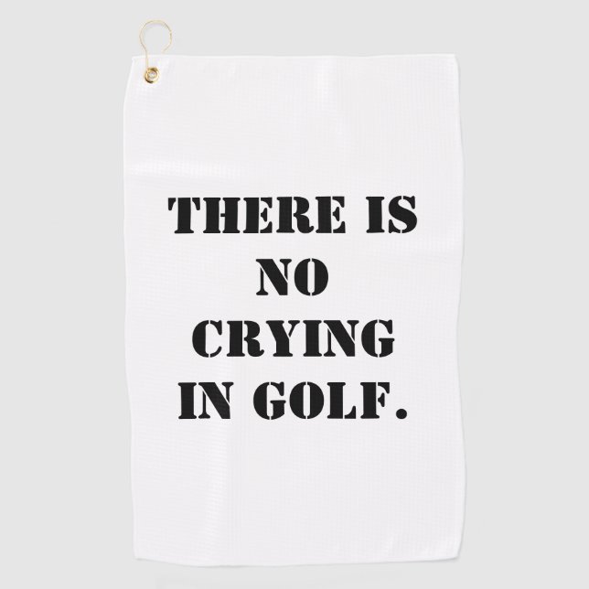 No Crying Golf Towel (Front)
