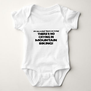 No Crying - Mountain Biking Baby Bodysuit
