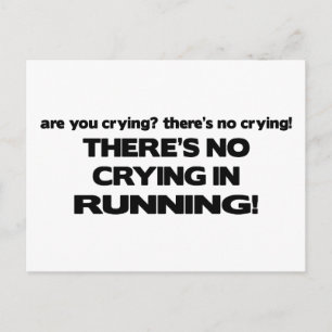 No Crying - Running Postcard