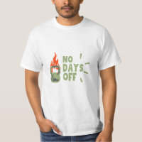 “No Days Off” Gym Motivation T-Shirt , Kettlebell