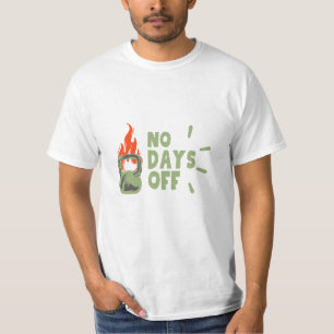 “No Days Off” Gym Motivation T-Shirt , Kettlebell 