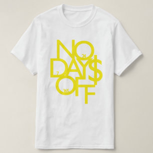 No Days Off White/Yellow T-Shirt