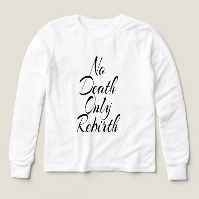 No Death Only Rebirth BOYS BELLA+CANVAS LONGSLEEVE (Design Front)