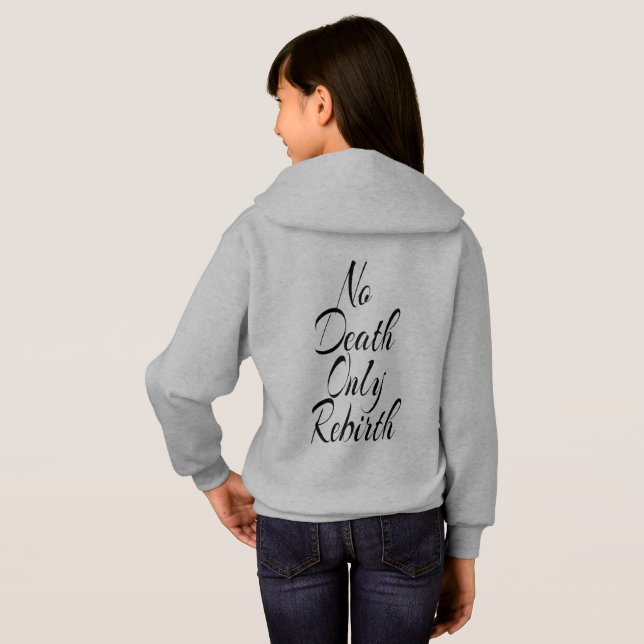 No Death Only Rebirth KIDS PULLOVER HOODIE (Back Full)