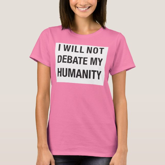 No Debate. (Grey) T-Shirt (Front)