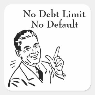 No Debt Limit, No Default Square Sticker