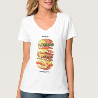 No Diet, No Regret – Vintage Burger Drip T-Shirt