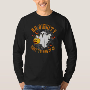 No Diggity Bout To Bag It Up Cute Ghost Halloween T-Shirt