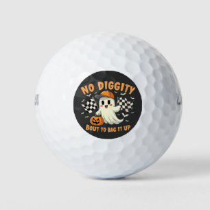 No Diggity Bout to Bag It Up Halloween Ghost Golf Balls