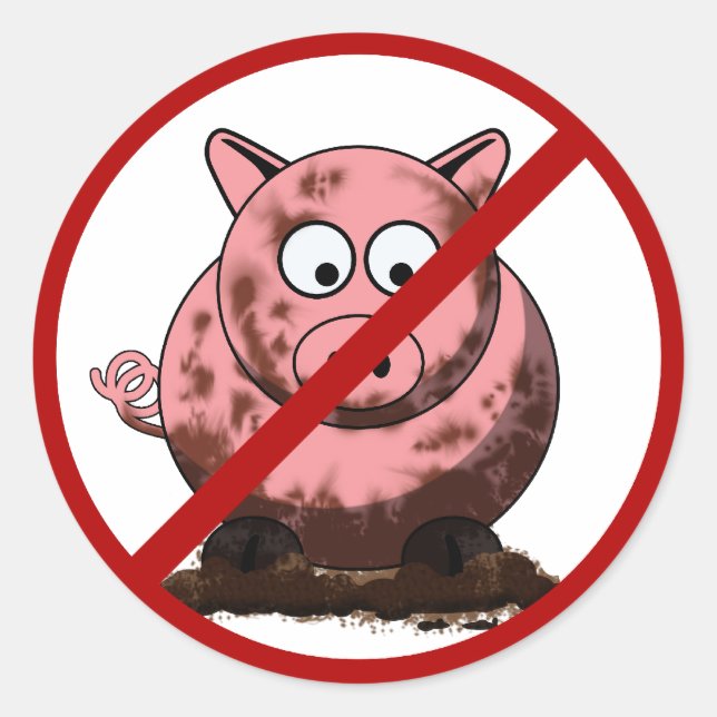 No Dirty Pigs Sticker (Front)